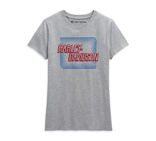 NEW GENUINE HARLEY DAVIDSON 99106-20VW XS TEE KNIT GREY Retro Outline