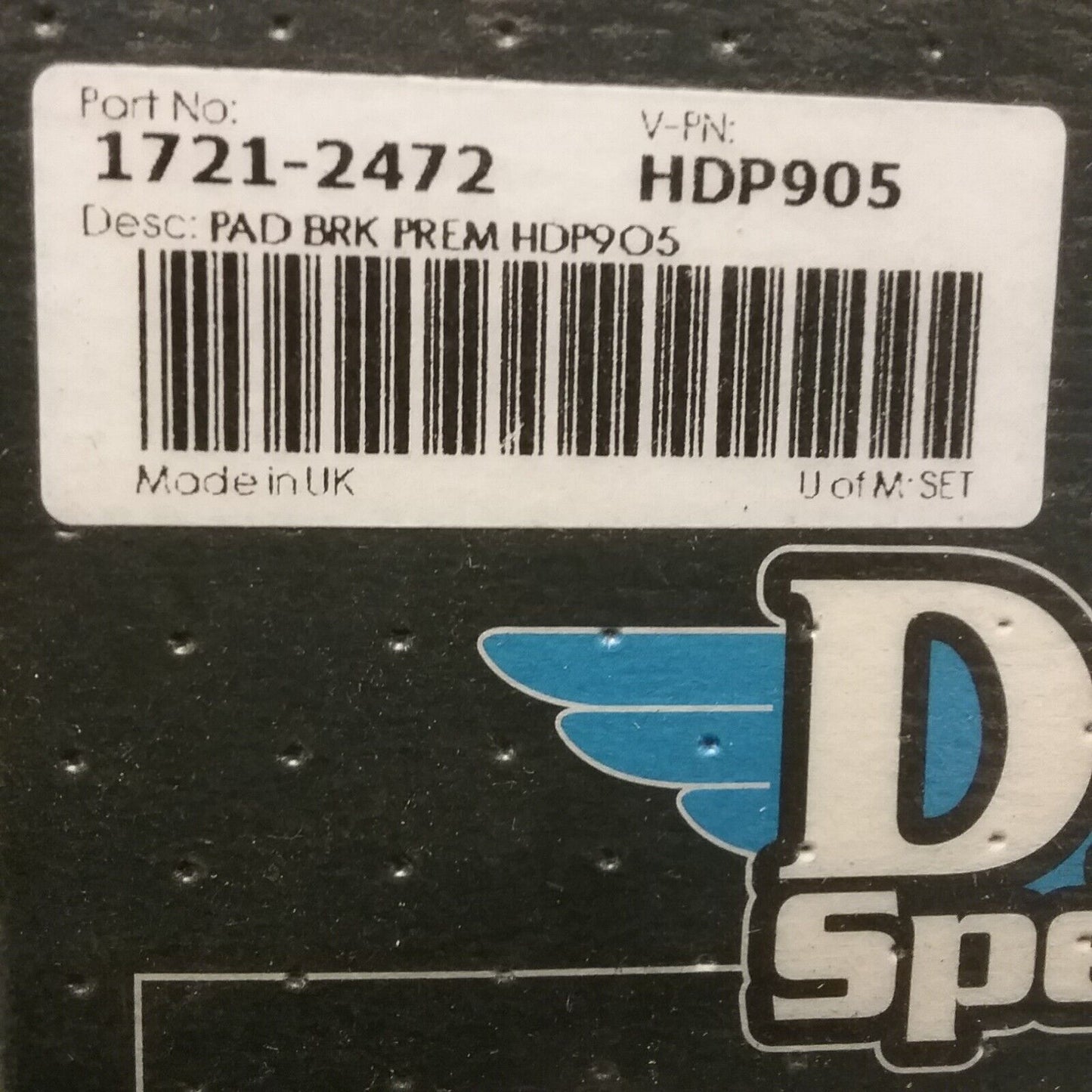 NEW DRAG SPECIALTIES 1721-272 BRAKE PADS, SINTERED HARLEY/BUELL HDP905