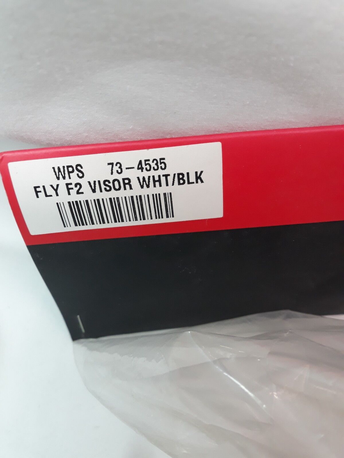 NEW FLY RACING Motorcycle Helmet Visor F2 White/Black WPS 73-4535