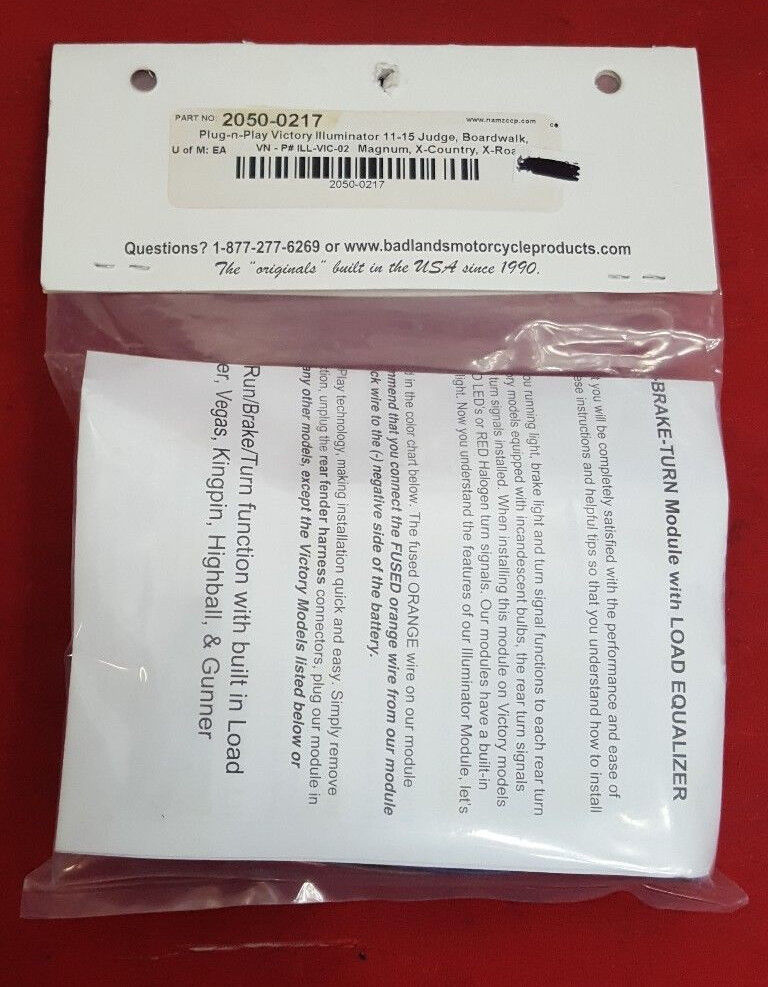 NEW Badlands M/C Products Pnp Illuminator Victory Ill-Vic-02 48-8981 2050-0217