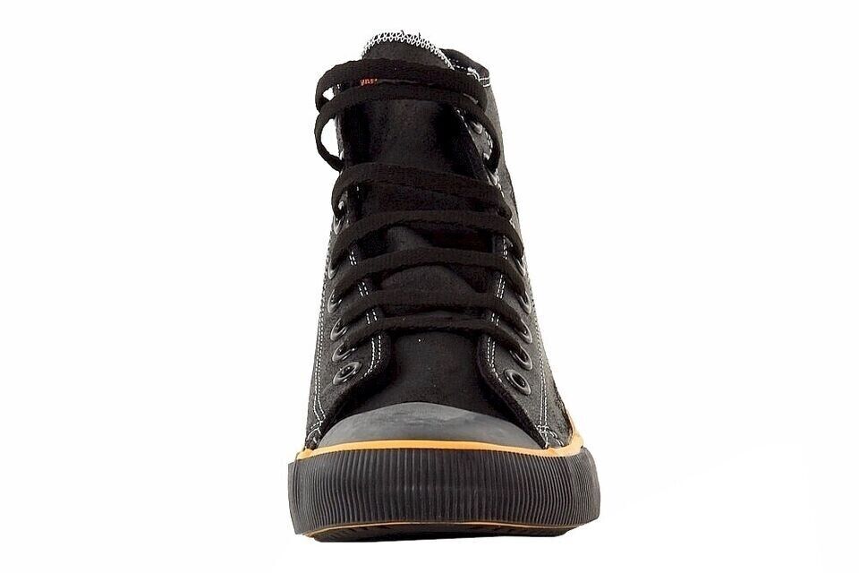 NEW HARLEY DAVIDSON D93816 SIZE 7.5 MENS NATHAN 4.25” BLACK ORANGE LEATHER HI-TO