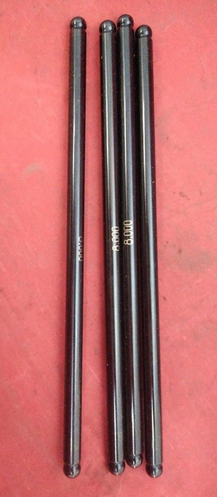 NEW Set of 8 Elgin Pushrods 5/16" Dia .110" Wall 210° Tip 8” Length / PR-15800S