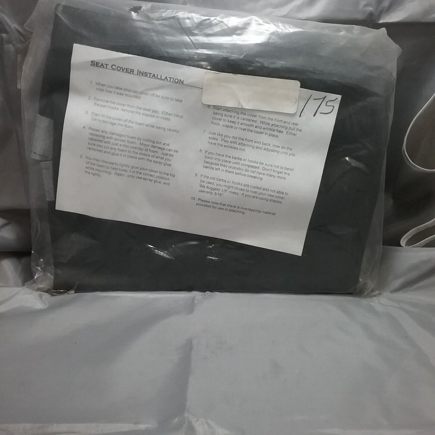 NEW J&M AM175 BLACK SEAT COVER KLF220A BAYOU