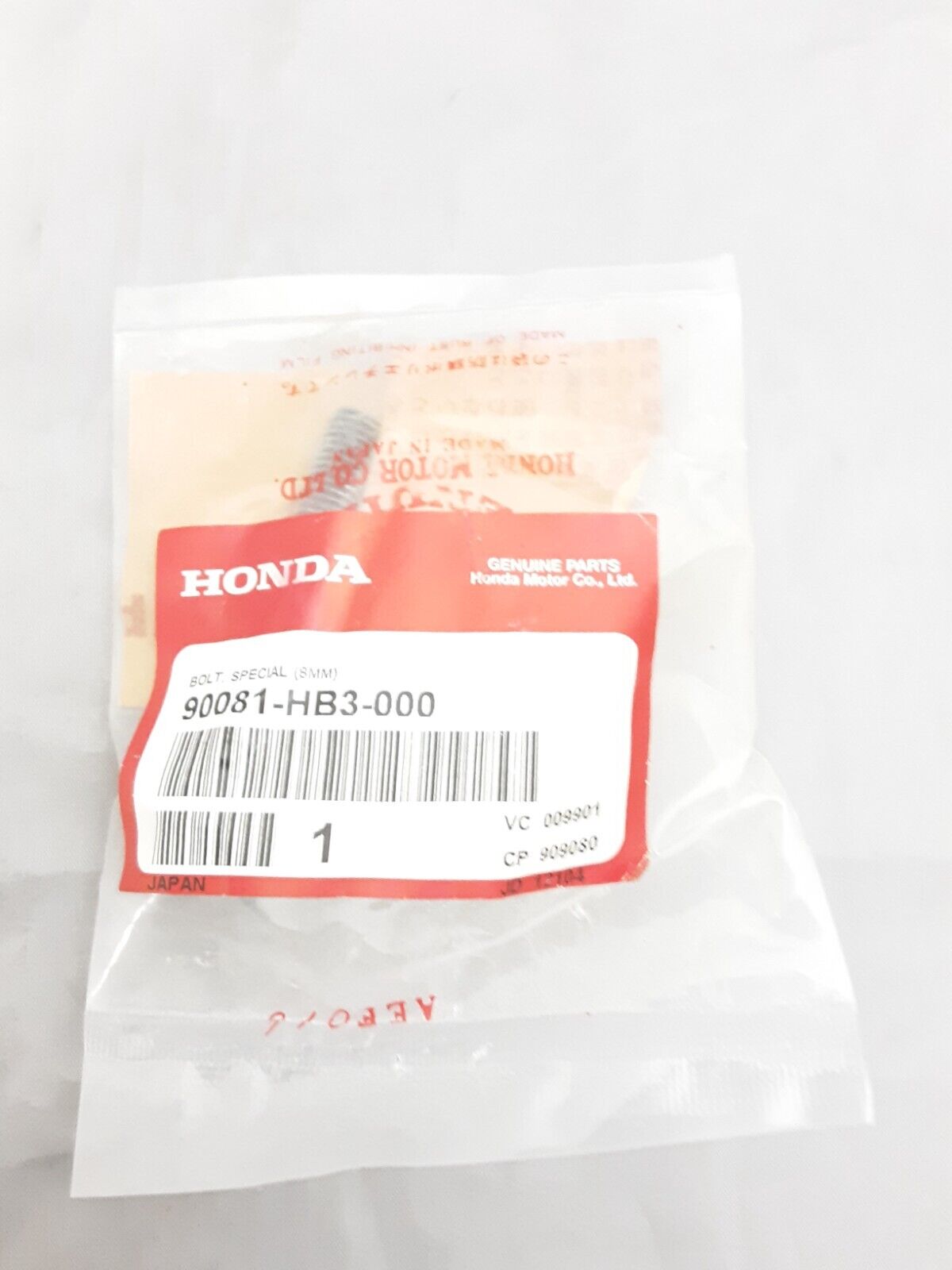 NEW GENUINE HONDA 90081-HB3-000 BOLT, SPECIAL (8MM) ALL TERRAIN CYCLE ATC125 86