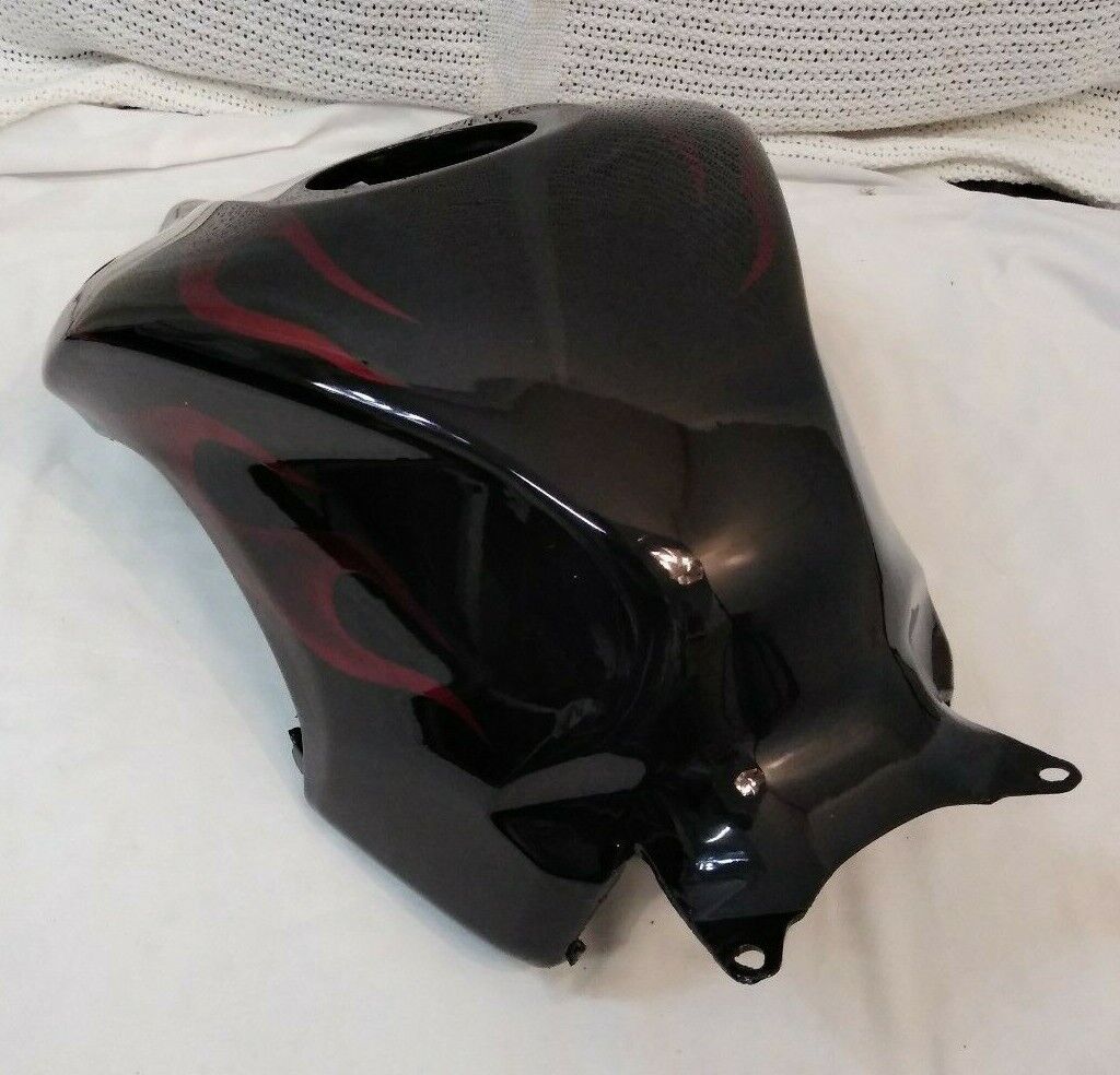 NEW HONDA Gas Tank Cover CBR 1000 RR BLACK & CHERRY RED FLAME '08-'11 Fireblade