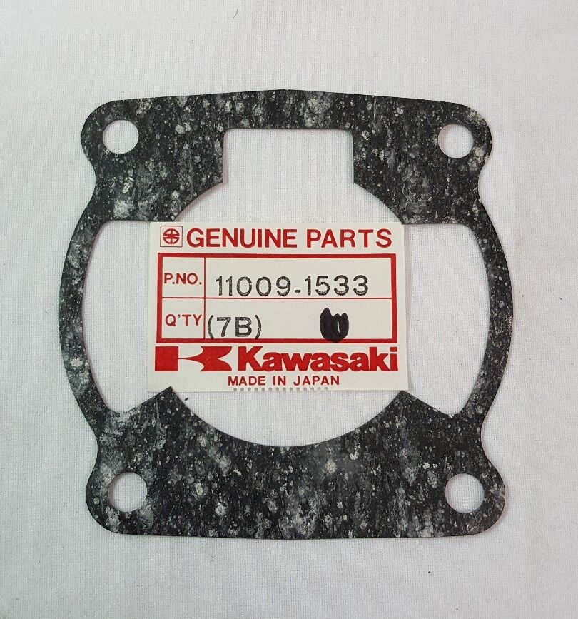 NEW GENUINE KAWASAKI 11009-1533 (QTY 2) GASKET CYLINDER BASE Big Wheel KX80