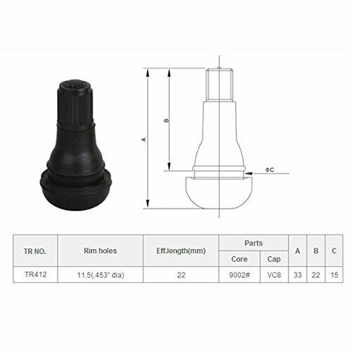 NEW TR412 TIRE RUBBER VALVE STEM ATV LAWN MOWER GARDEN TRACTOR PLUG VS05 / QTY50