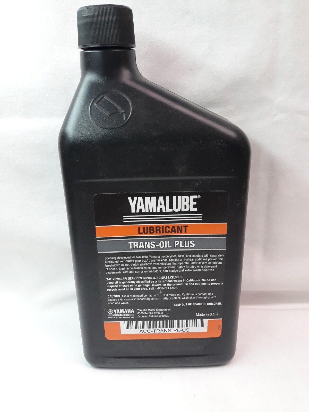 NEW YAMALUBE Lubricant Trans-Oil Plus 1 Quart / ACC-TRANS-PL-US