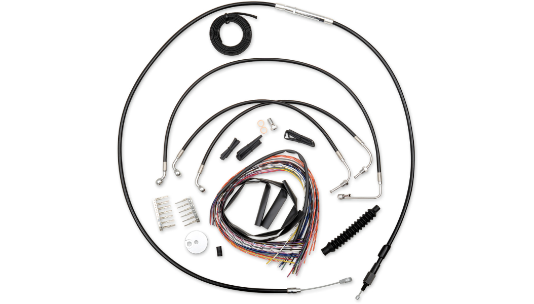 NEW GENUINE DRAG SPECIALITIES 0610-1191 BL VINYL BRAIDED HANDLEBAR CABLE KIT