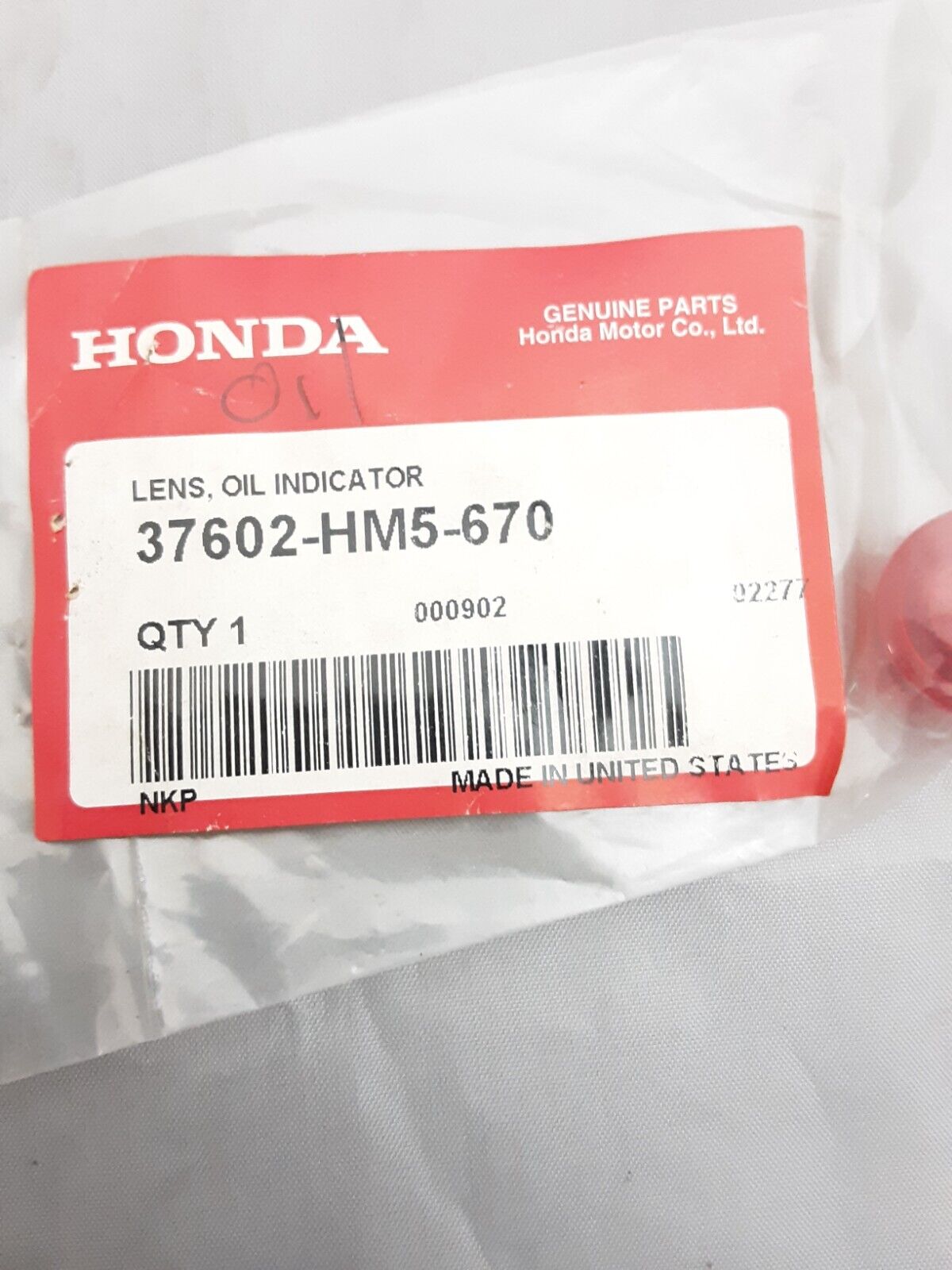 NEW GENUINE HONDA 37602-HM5-670 LENS, OIL INDICATOR FOURTRAX TRX300 TRX400 94-17
