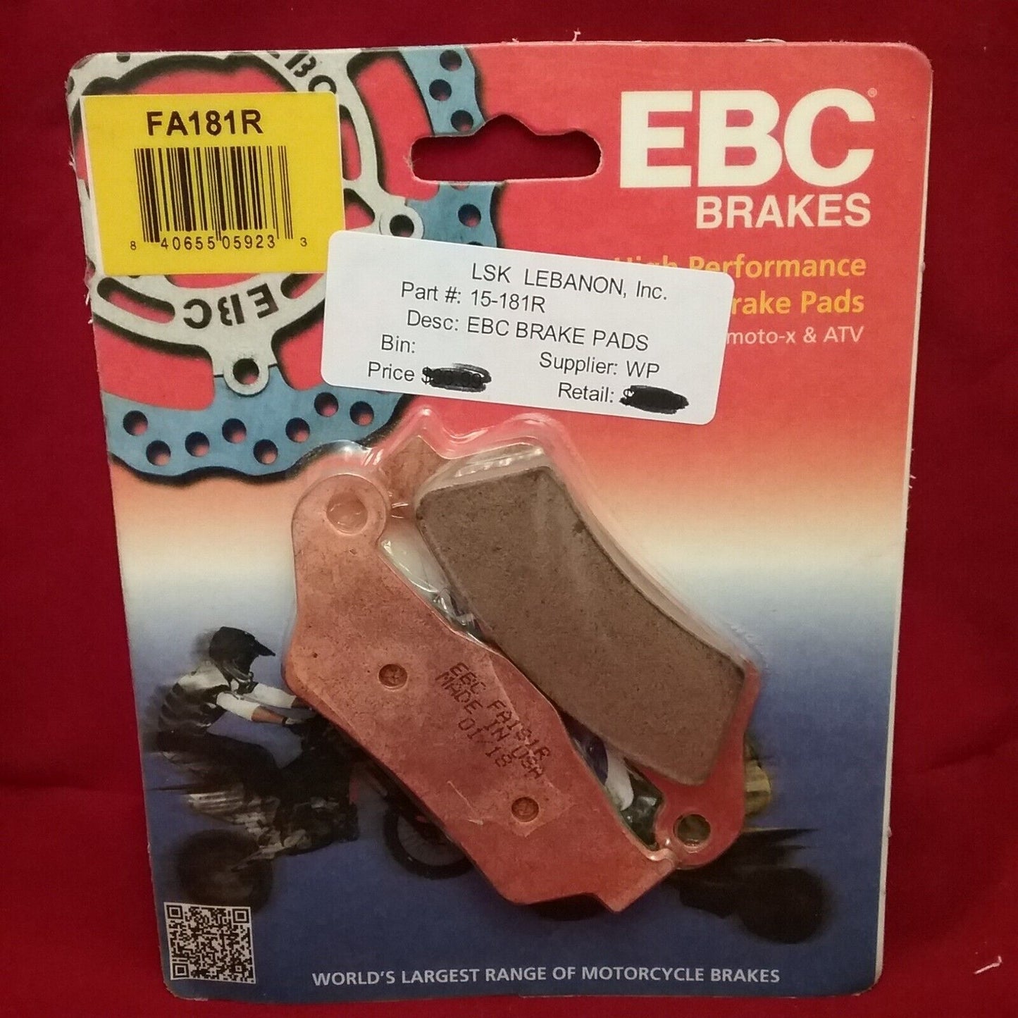 NEW EBC FA181R R SERIES LONG LIFE SINTERED BRAKE PADS