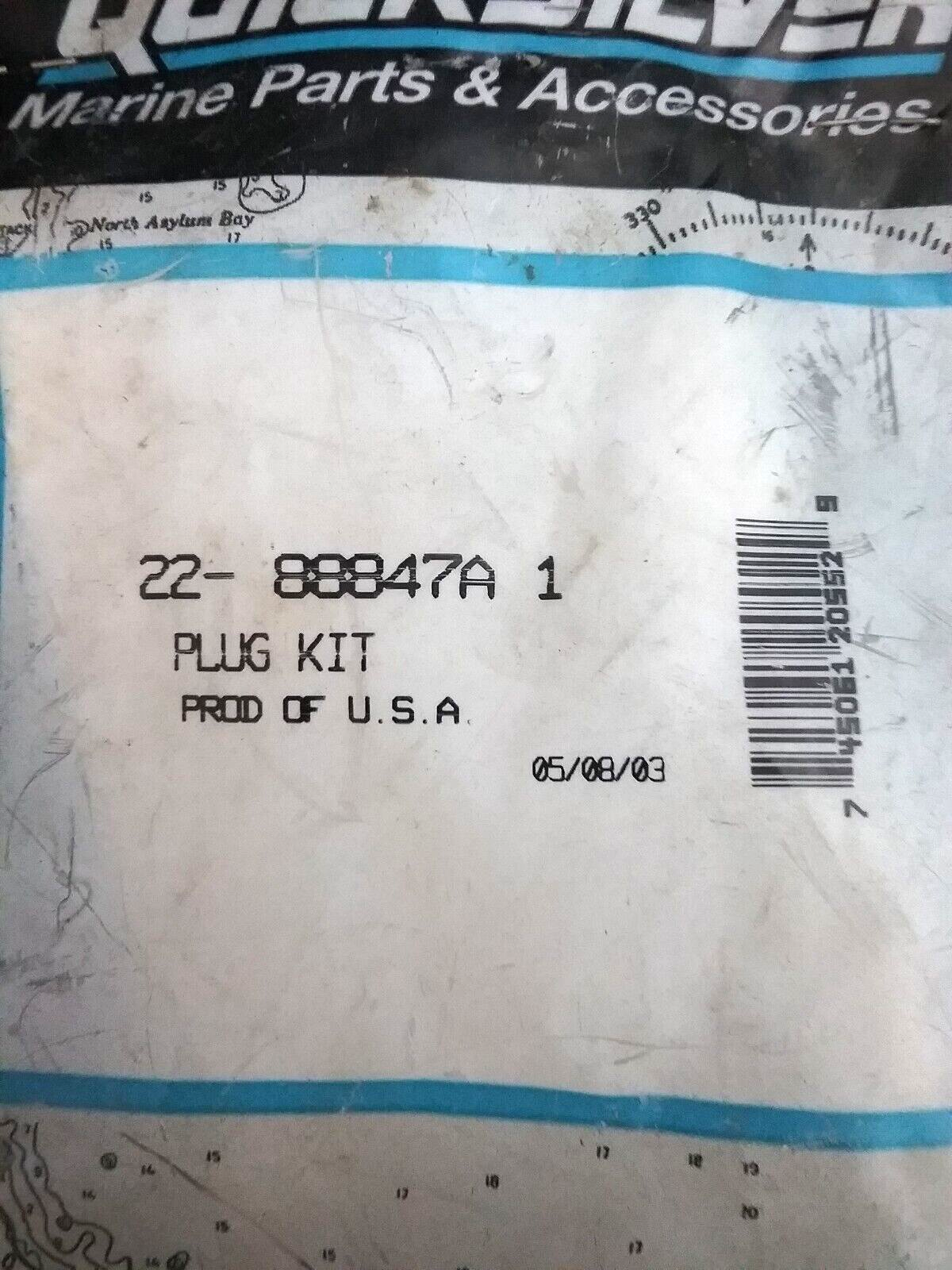 NEW QUICKSILVER 22-88847A1 PLUG KIT (GIMBAL HOUSING) MERCRUISER STERNDRIVE
