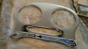 New Harley Davidson CHROME DUAL 2" Gauge Bracket Kit / 67435-04 / Chrome