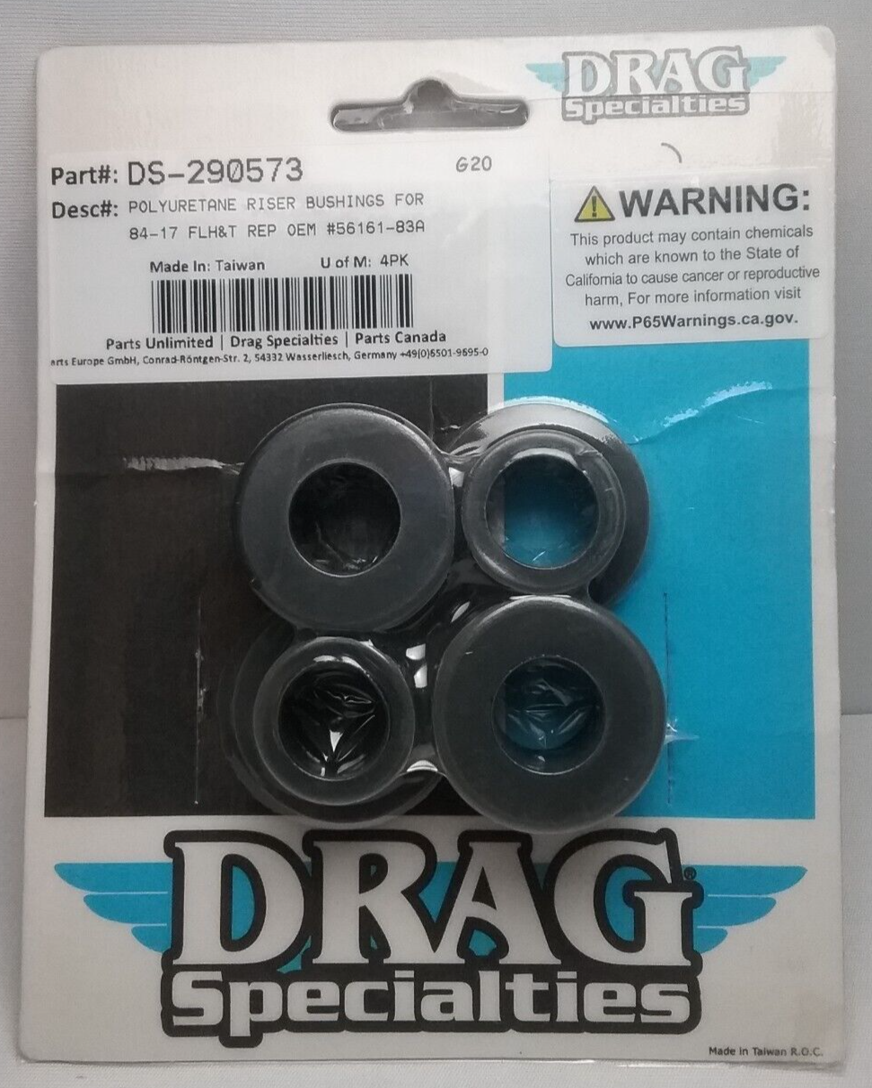 NEW DRAG SPECIALTIES DS-290573 POLYURETHANE RISER BUSHING 1983-22 HARLEY FLH&T