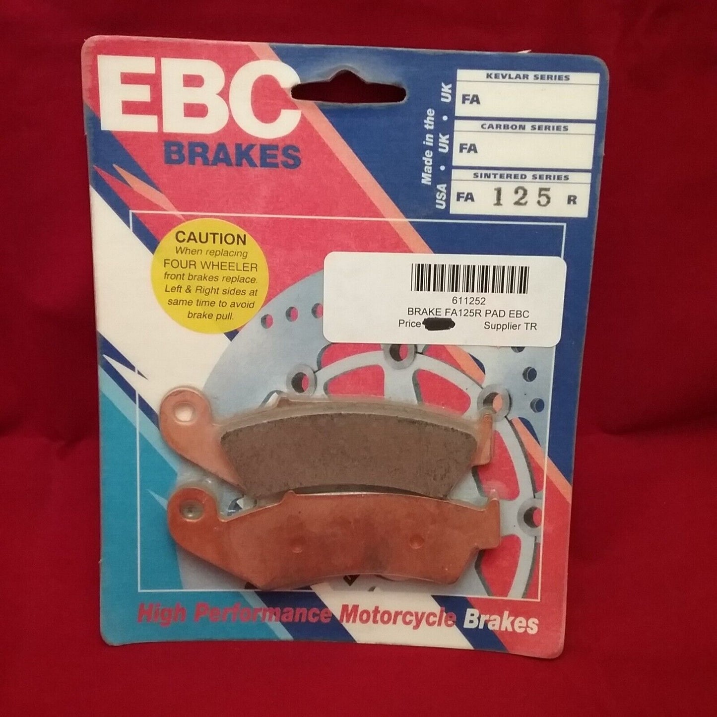NEW EBC FA125R Long-Life Sintered R-Series Brake Pads