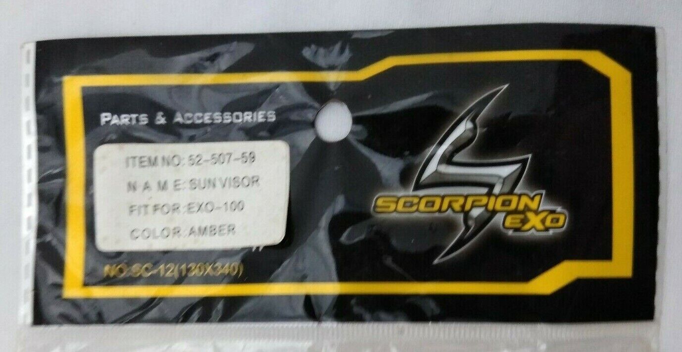 New Scorpion EXO Face Shield Visor / 52-507-59 / AMBER / Fits: EXO-100