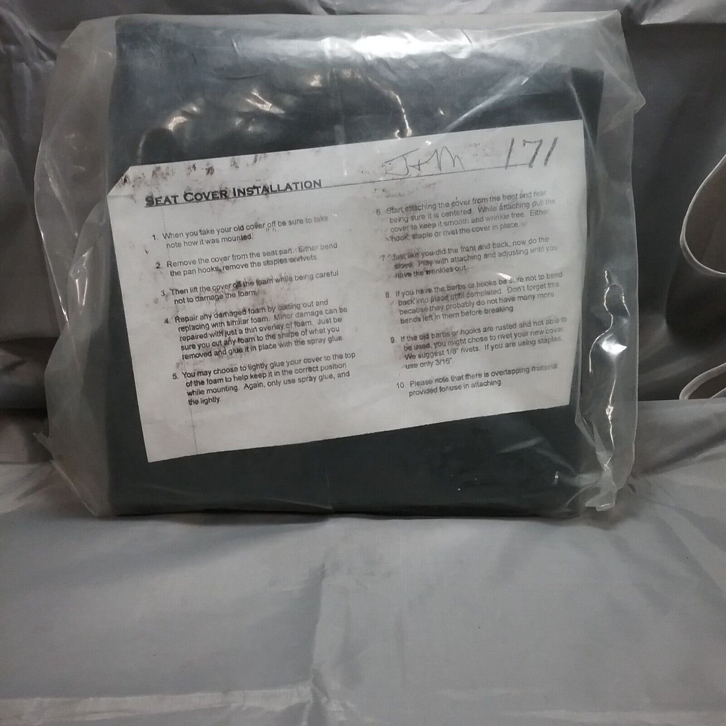 NEW J&M AM171 SEAT COVER, BLACK KLF300C BAYOU