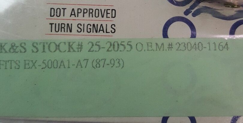 NEW K&S 23040-1164 KAWASAKI LAMP-SIGNAL, FR EX500