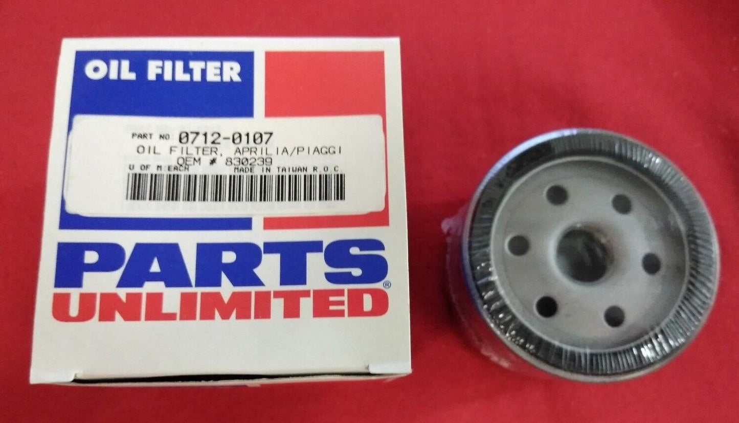 NEW Oil Filter Parts Unlimited 0712-0107 / 830239 / Aprilia / Piaggi