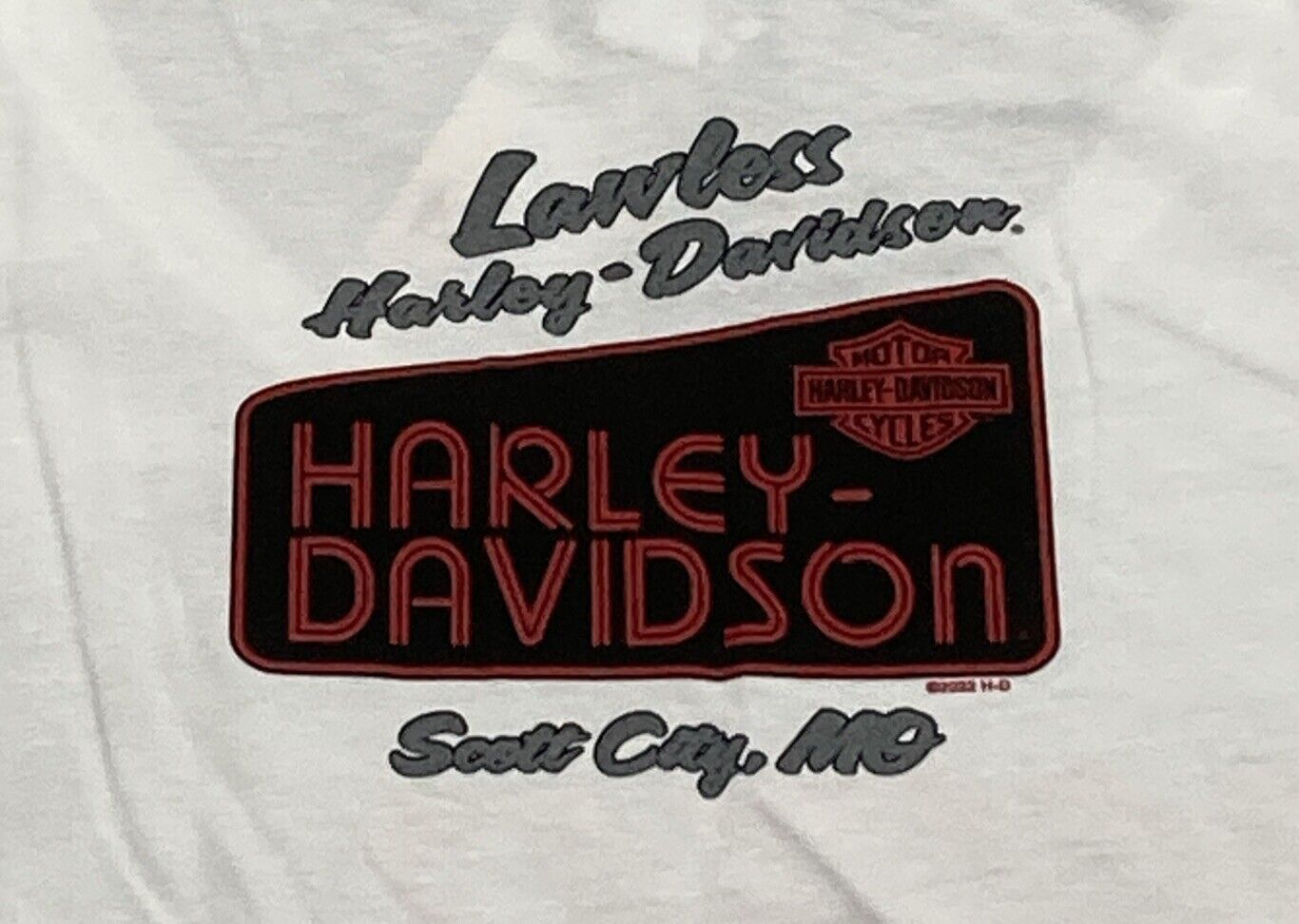 NEW GENUINE HARLEY DAVIDSON R004098 WOMEN'S XL SWIFT LDS V NECK WHITE TEE