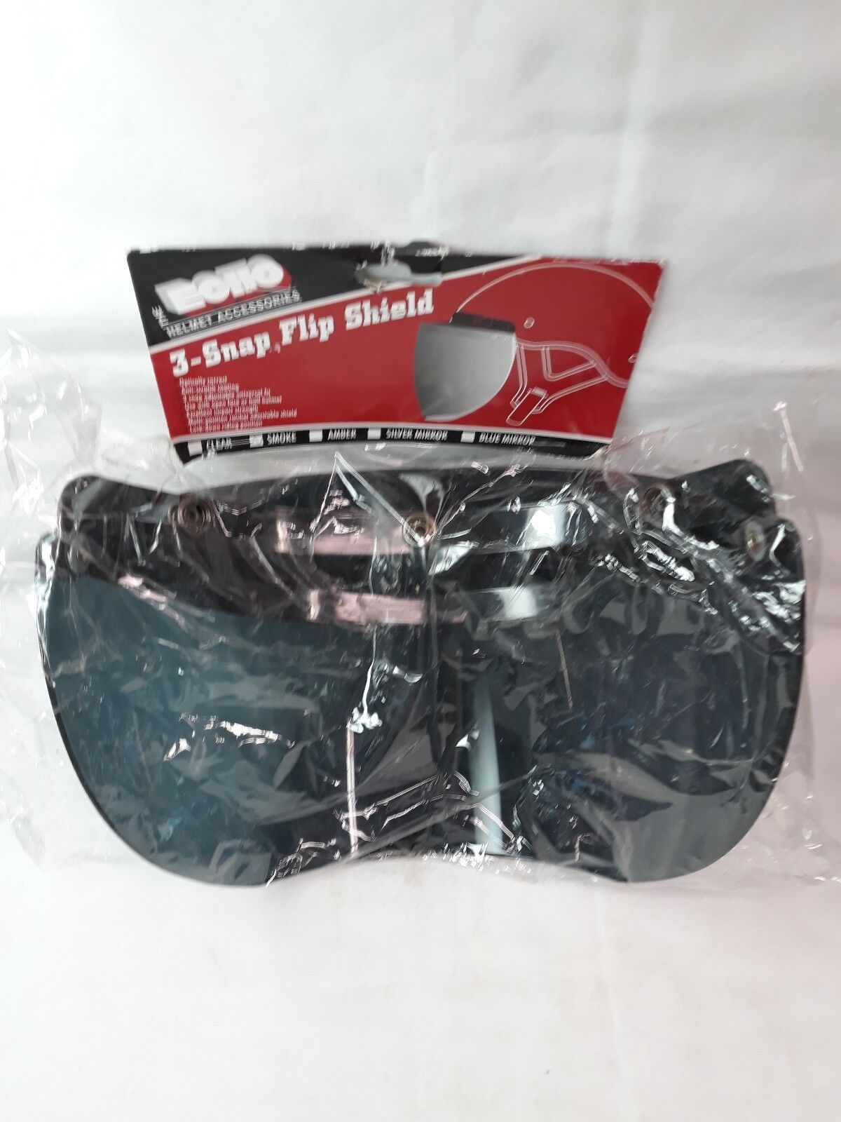 NEW ECHO Motorcycle Helmet 3 Snap Flip Face Shield Hard Coated Smoke # 02-201