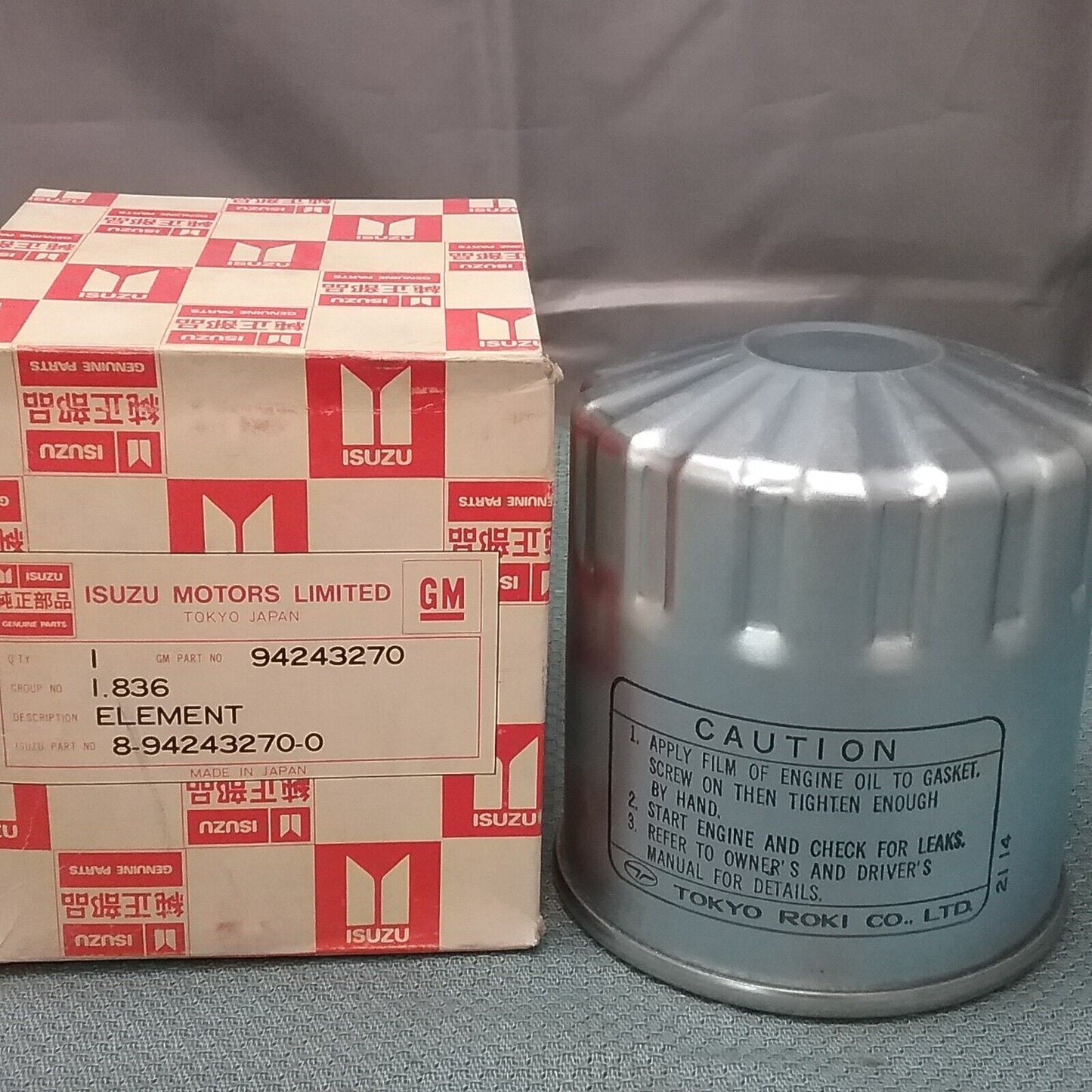 NEW ISUZU 8-94243270-0 OIL FILTER GM 94243270