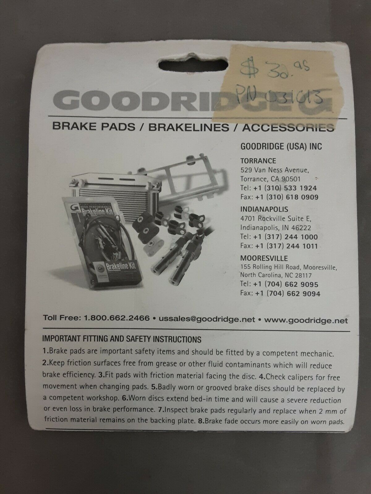 NEW GOODRIDGE G71ST Brake Pads