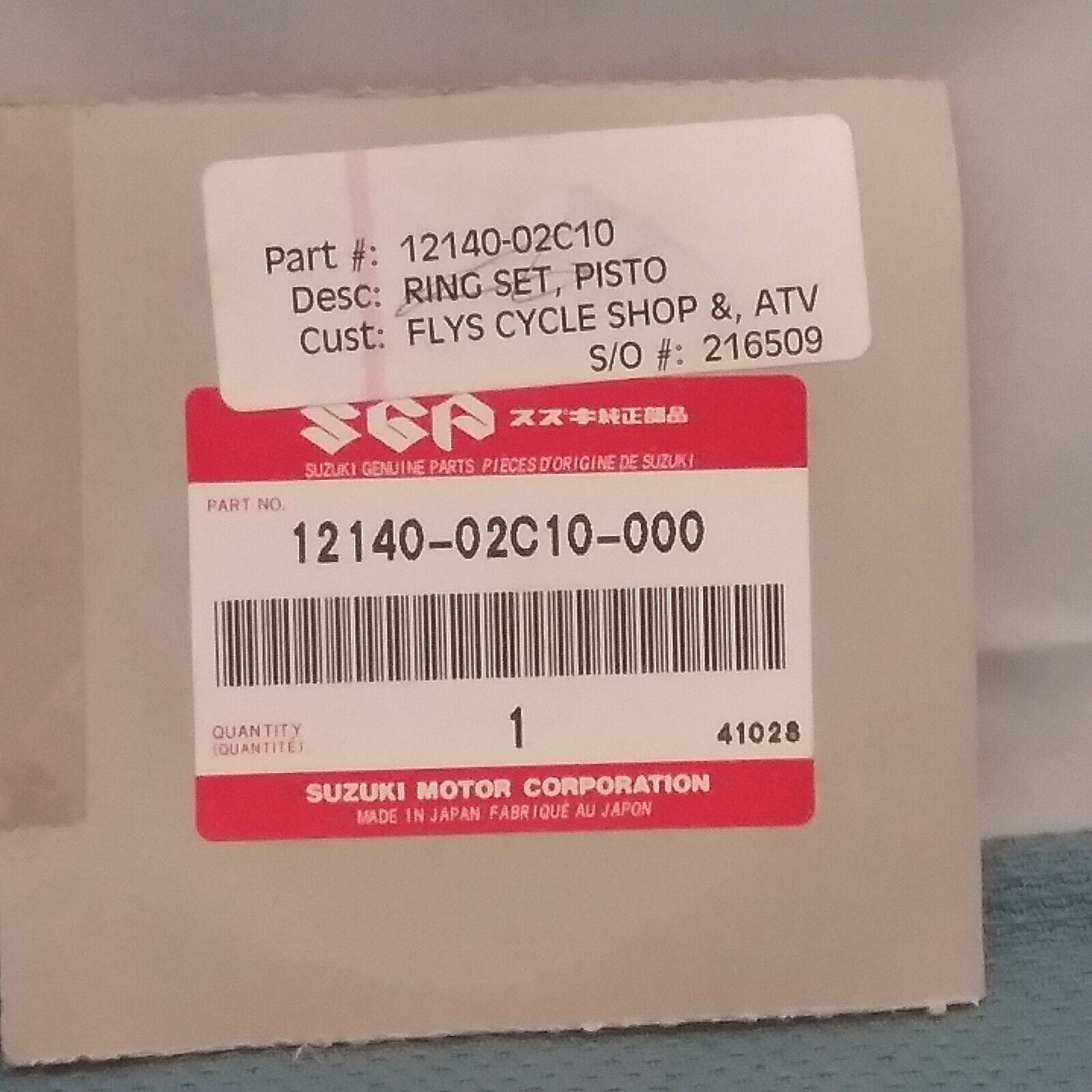 NEW GENUINE SUZUKI 12140-02C10-000 RING SET PISTON 1989-2004
