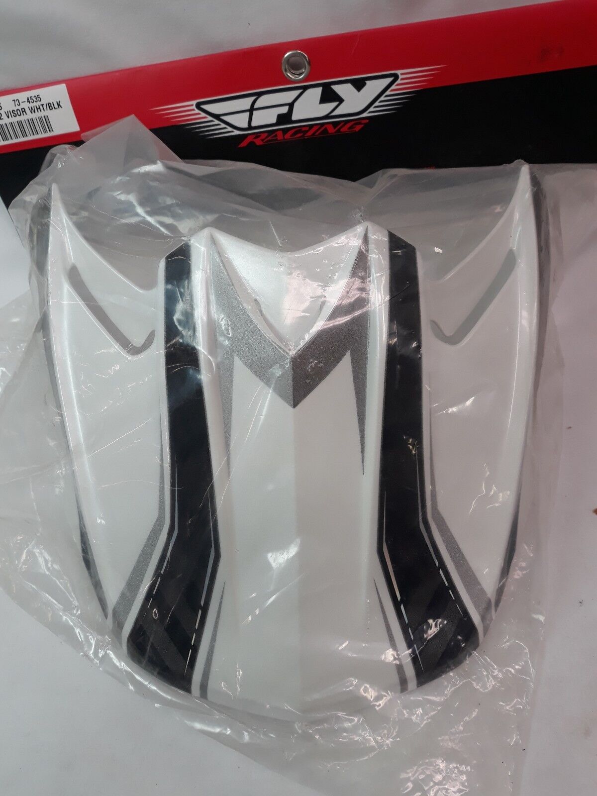 NEW FLY RACING Motorcycle Helmet Visor F2 White/Black WPS 73-4535