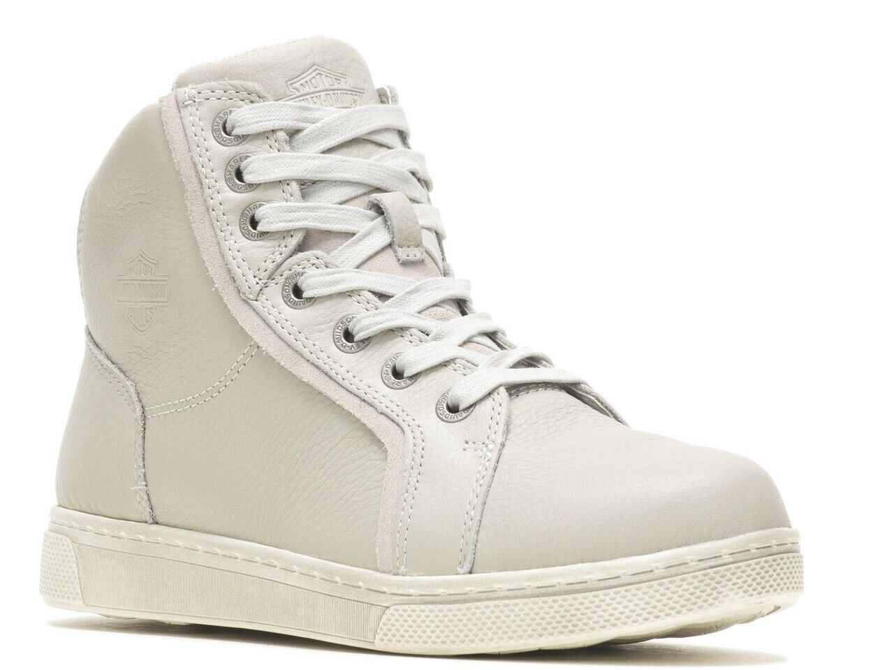 NEW HARLEY DAVIDSON D87224 SIZE 7 WOMENS MACKEY 4" GREY MOTORCYCLE SNEAKER BOOTS
