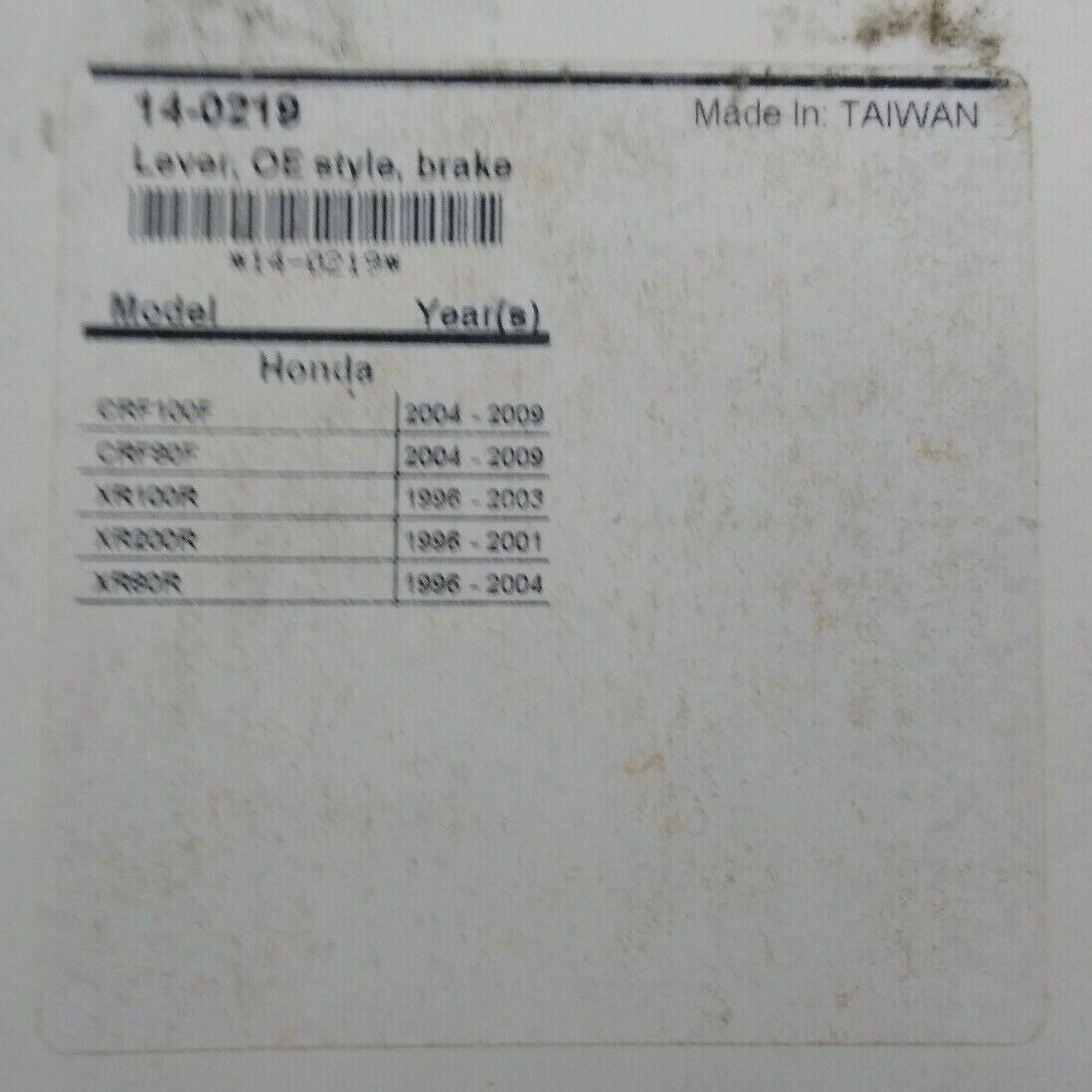 NEW HONDA CRF100 BRAKE LEVER MOTION PRO 14-0219