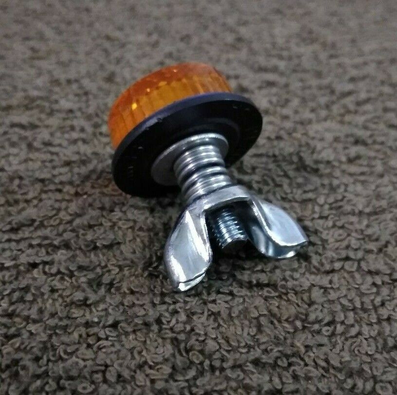 NEW Chris Products Tag Reflector Bolts / Amber / QTY: 4