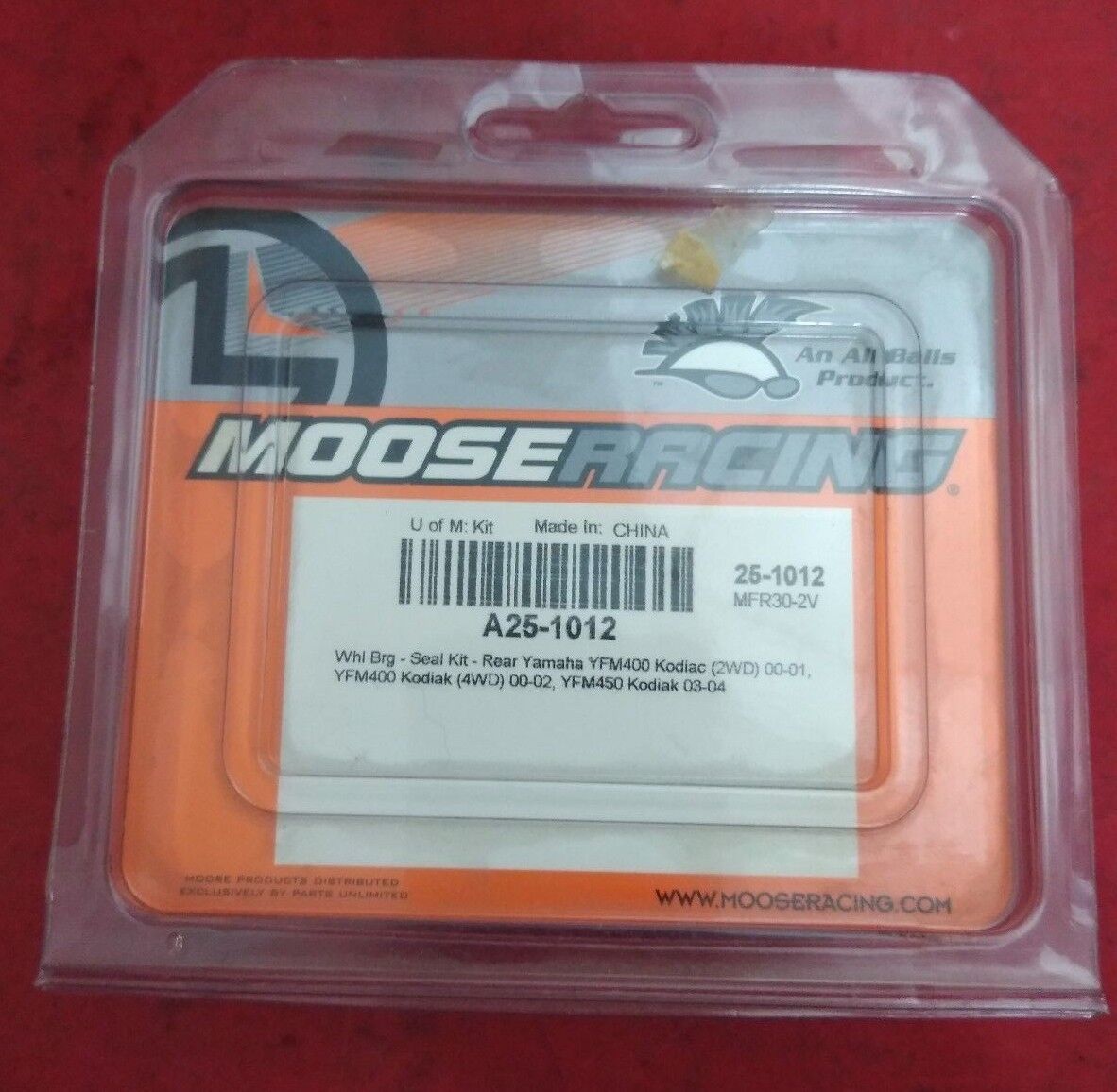 NEW ALL BALLS / Moose Racing Wheel Bearing Kit A25-1012 / MFR30-2V