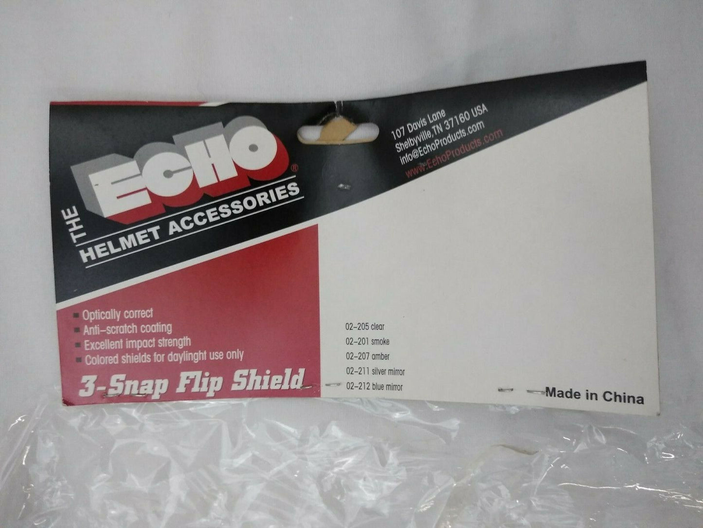 New ECHO 3 Snap Half Helmet Face Shield Visor / Blue Mirror / 02-212