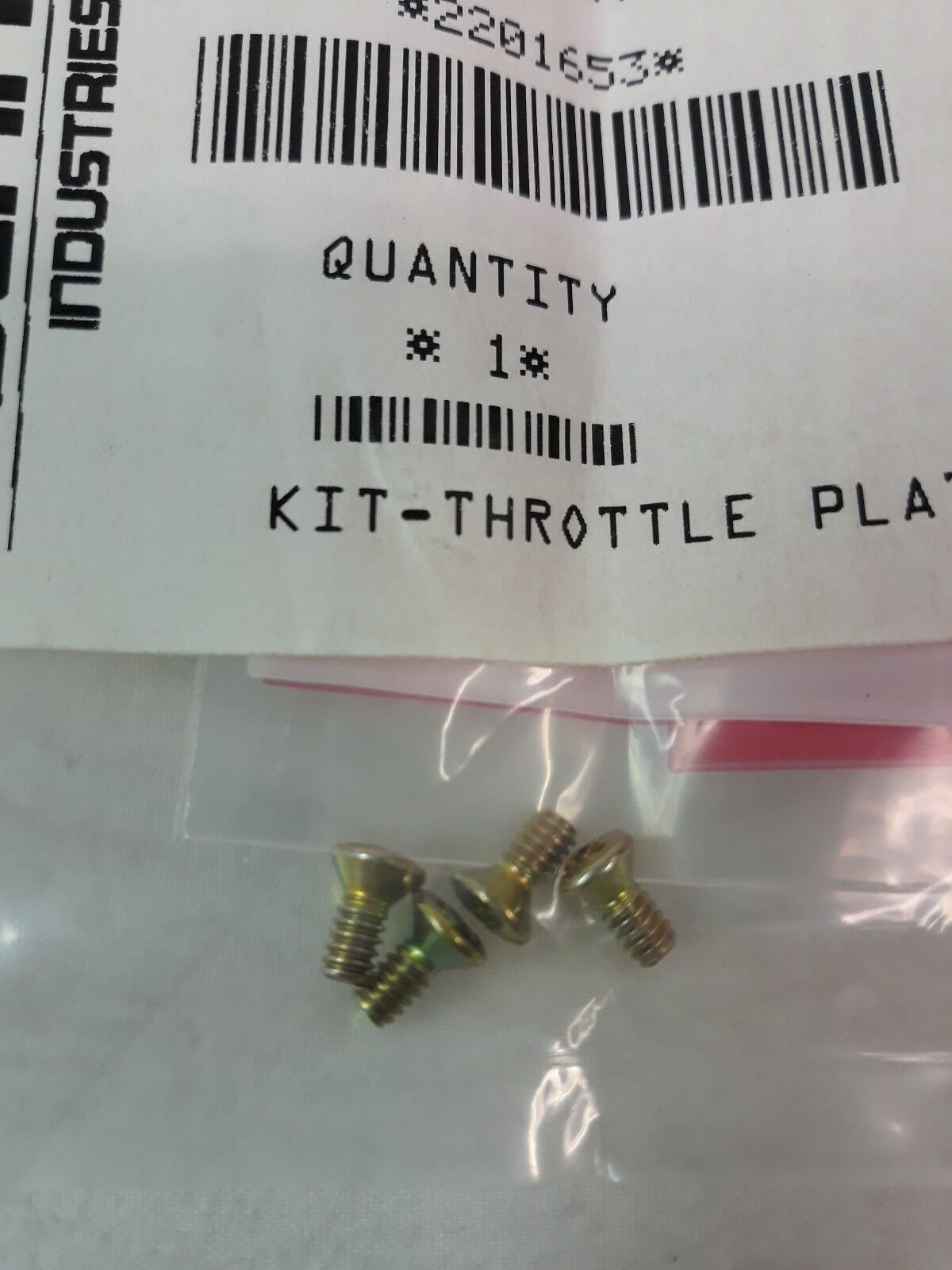 NEW POLARIS VICTORY Plate Throttle Screw Kit # 2201653