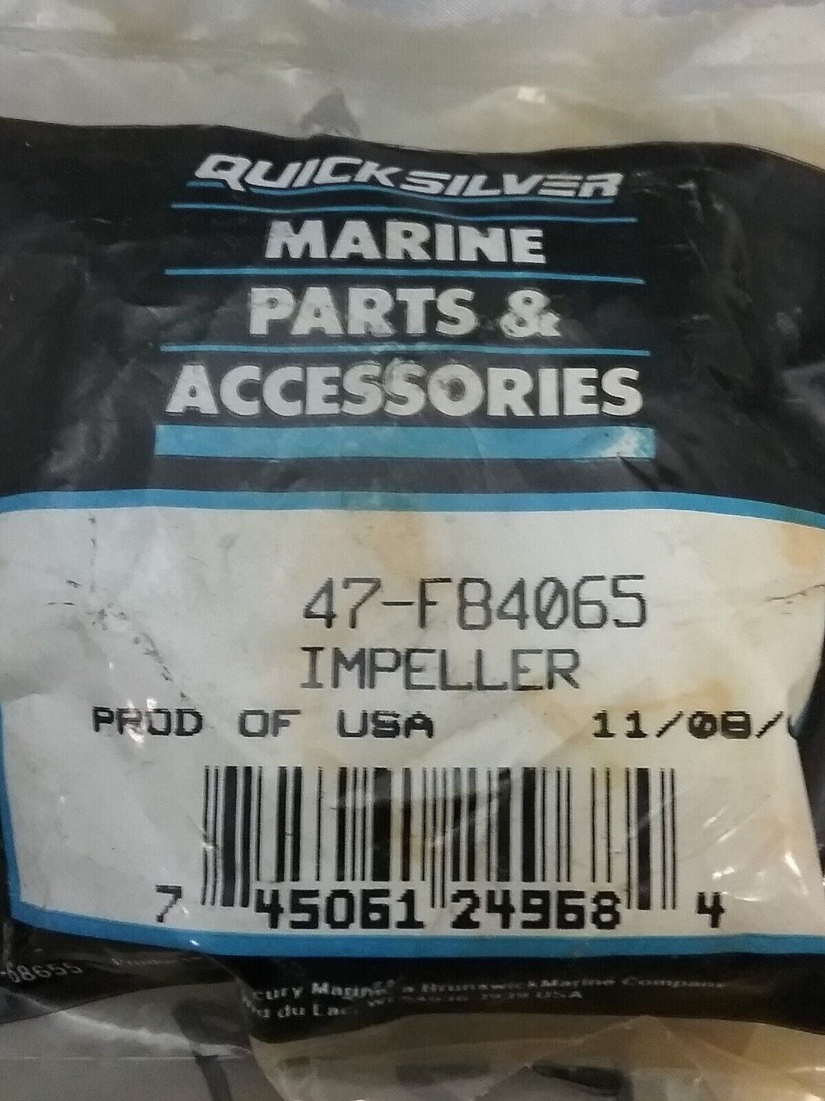 NEW GENUINE QUICKSILVER 47-F84065 IMPELLER Chrysler Outboard 70HP 75HP 1979-1980