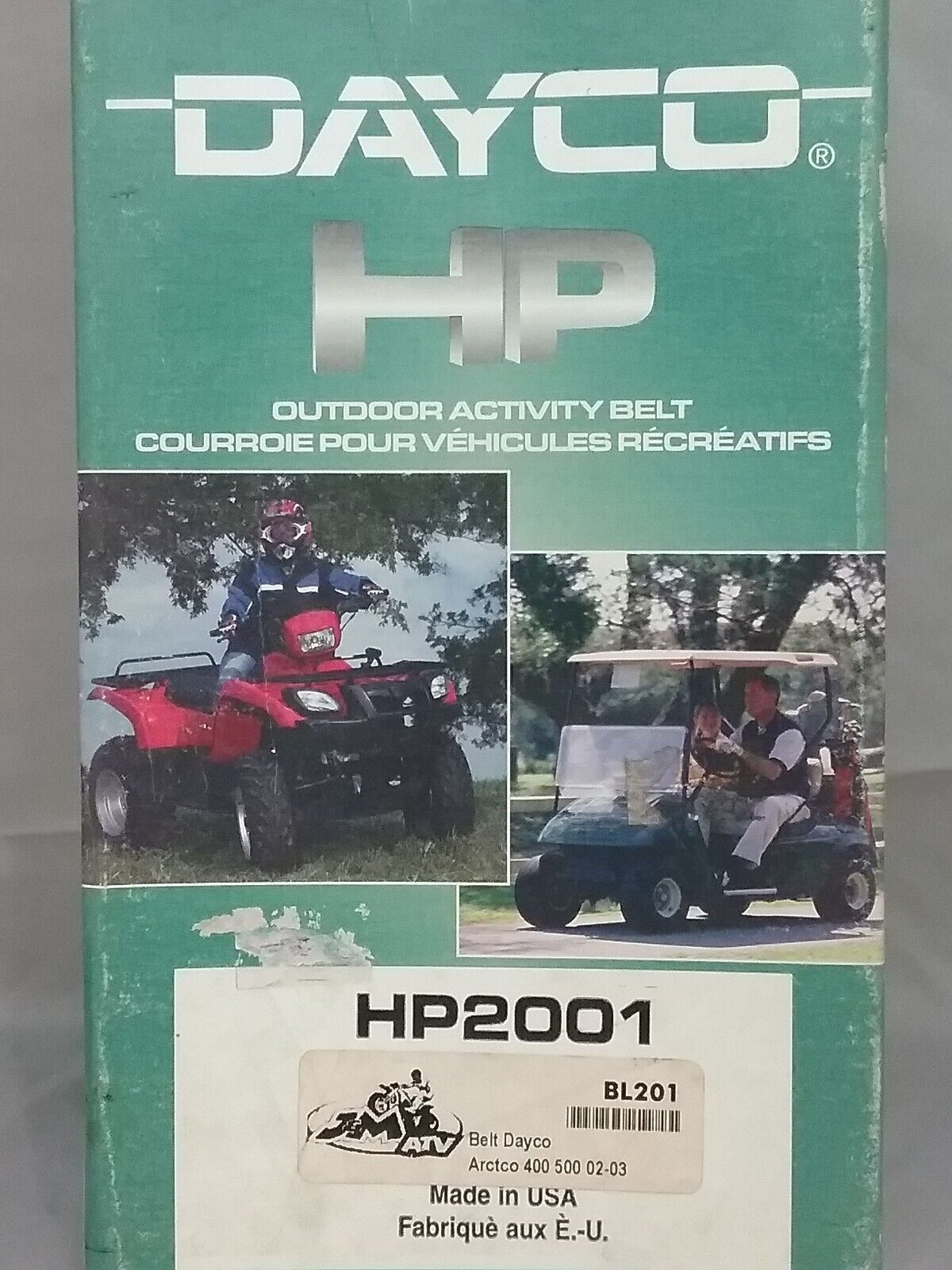 NEW DAYCO HP2001 Drive Belt High Performance CVT Polaris, Suzuki, Arctic Cat