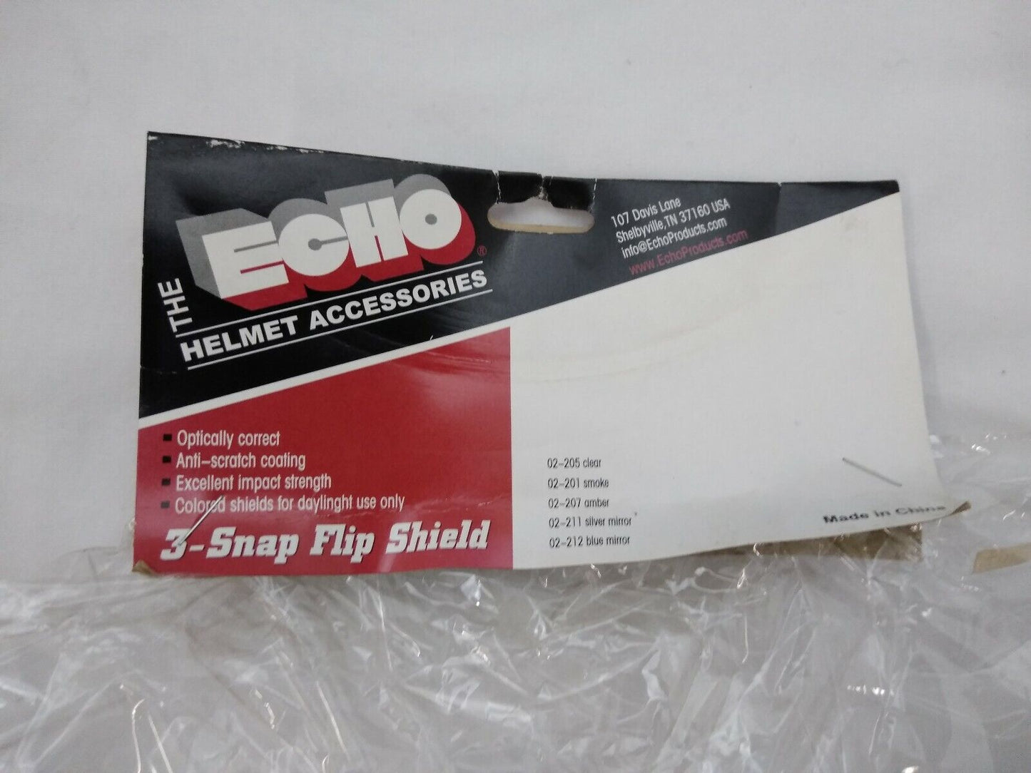 New ECHO 3 Snap Half Helmet Face Shield Visor / Hard Coated Amber / 02-207