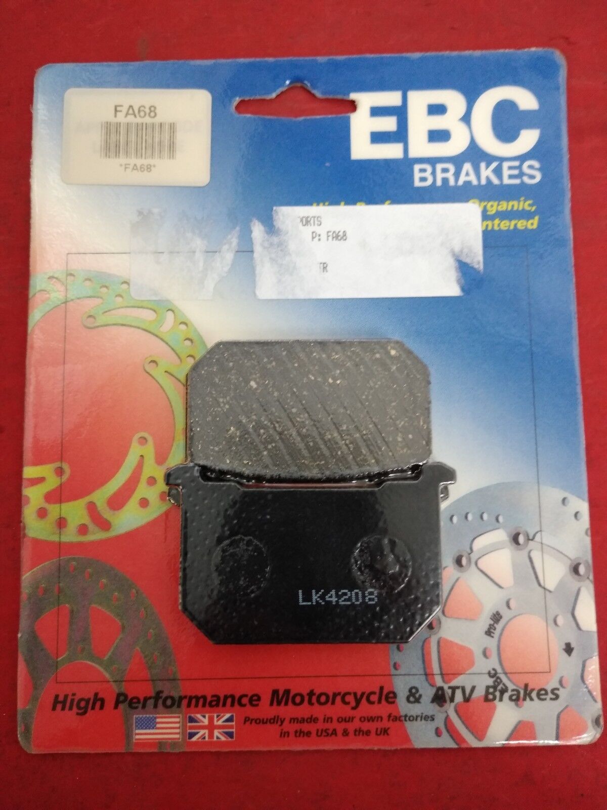 NEW EBC Double-H Sintered Brake Pads FA68HH