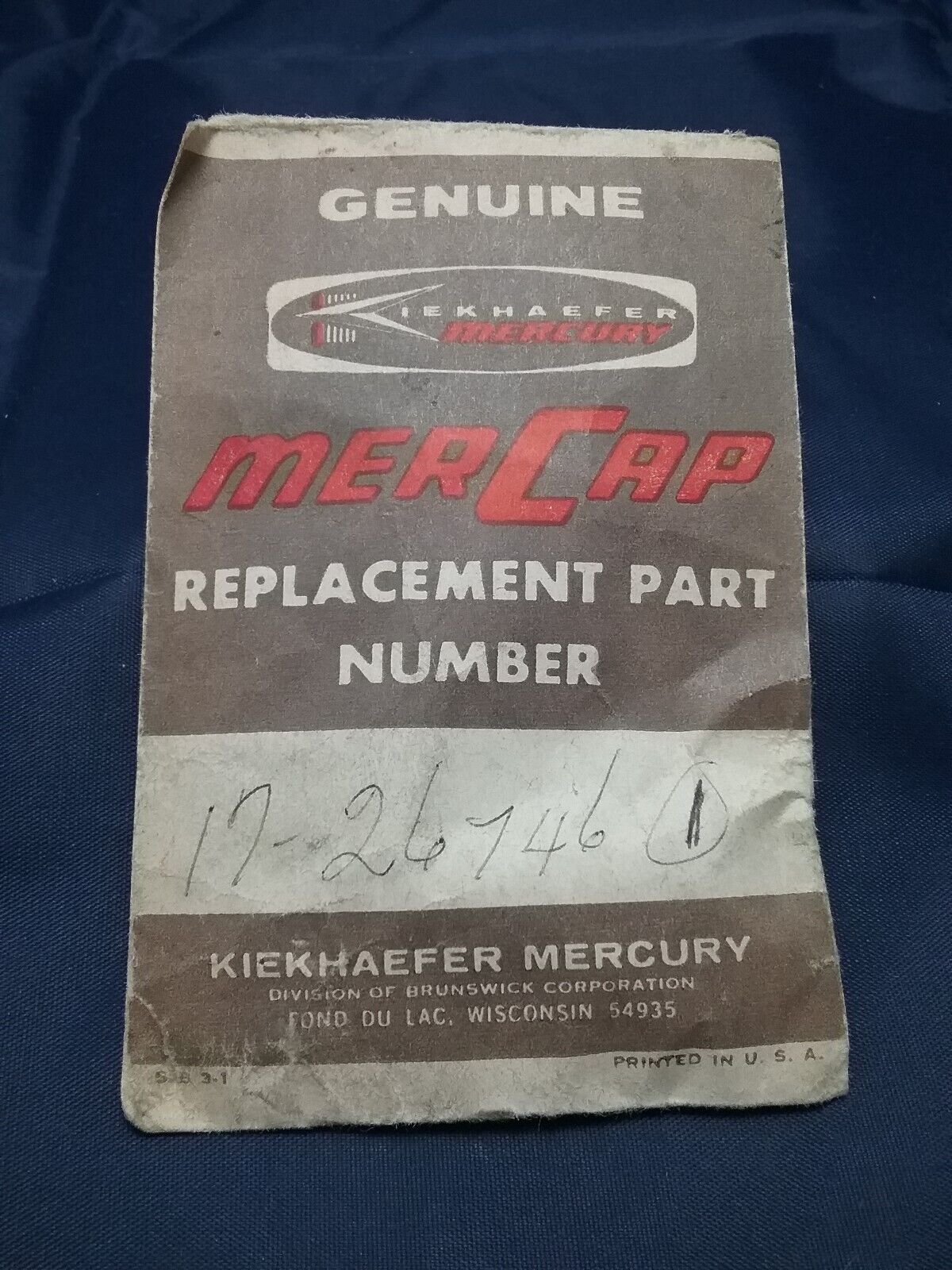 NEW GENUINE MERCURY 17-26746 ANCHOR PIN MERCURY MARK 10, 10A, 15A, 28, 28A, 28AD
