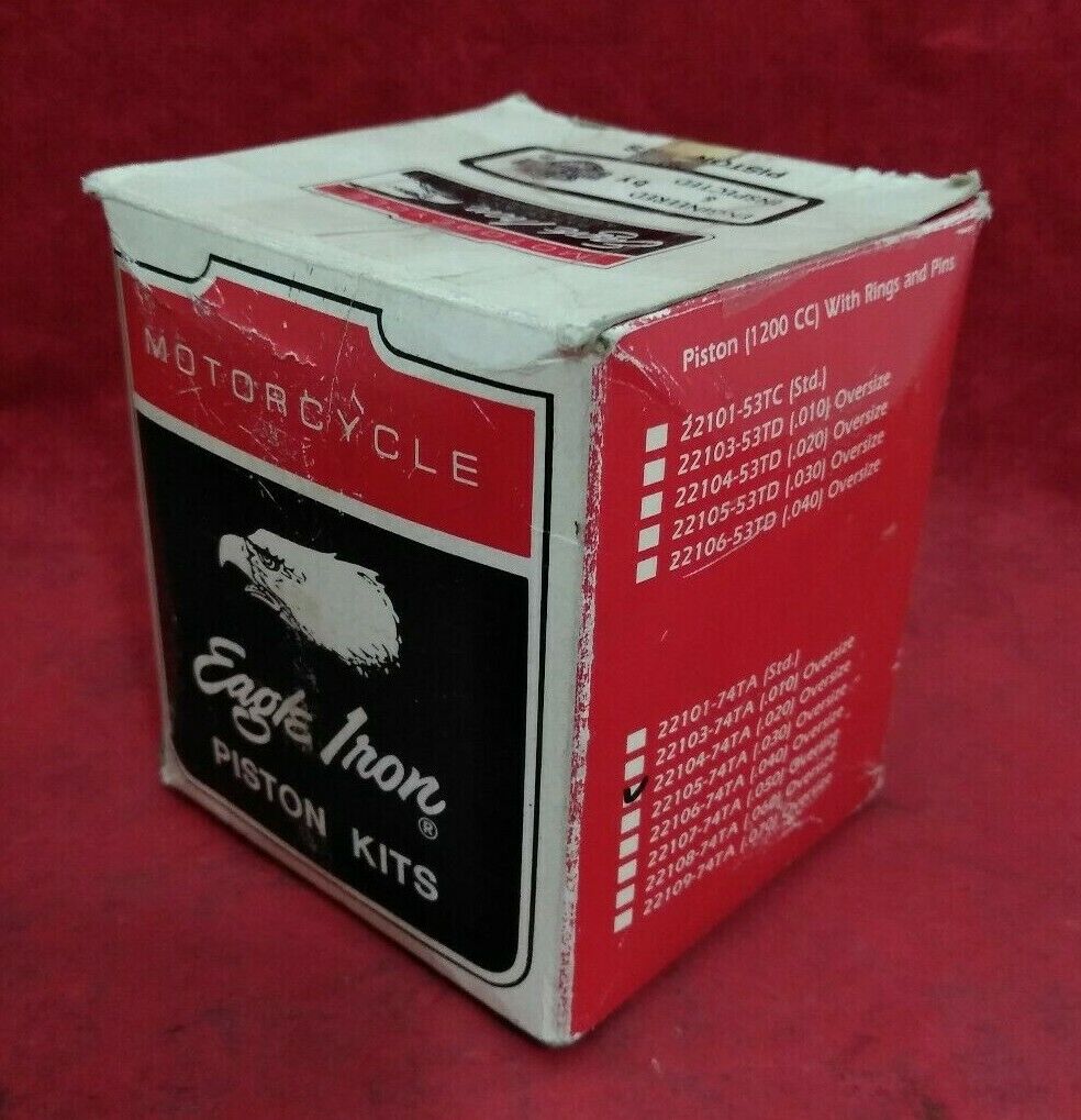 NEW HARLEY DAVIDSON EAGLE IRON .020 OVERSIZE PISTON & RINGS KIT 22104-74TA