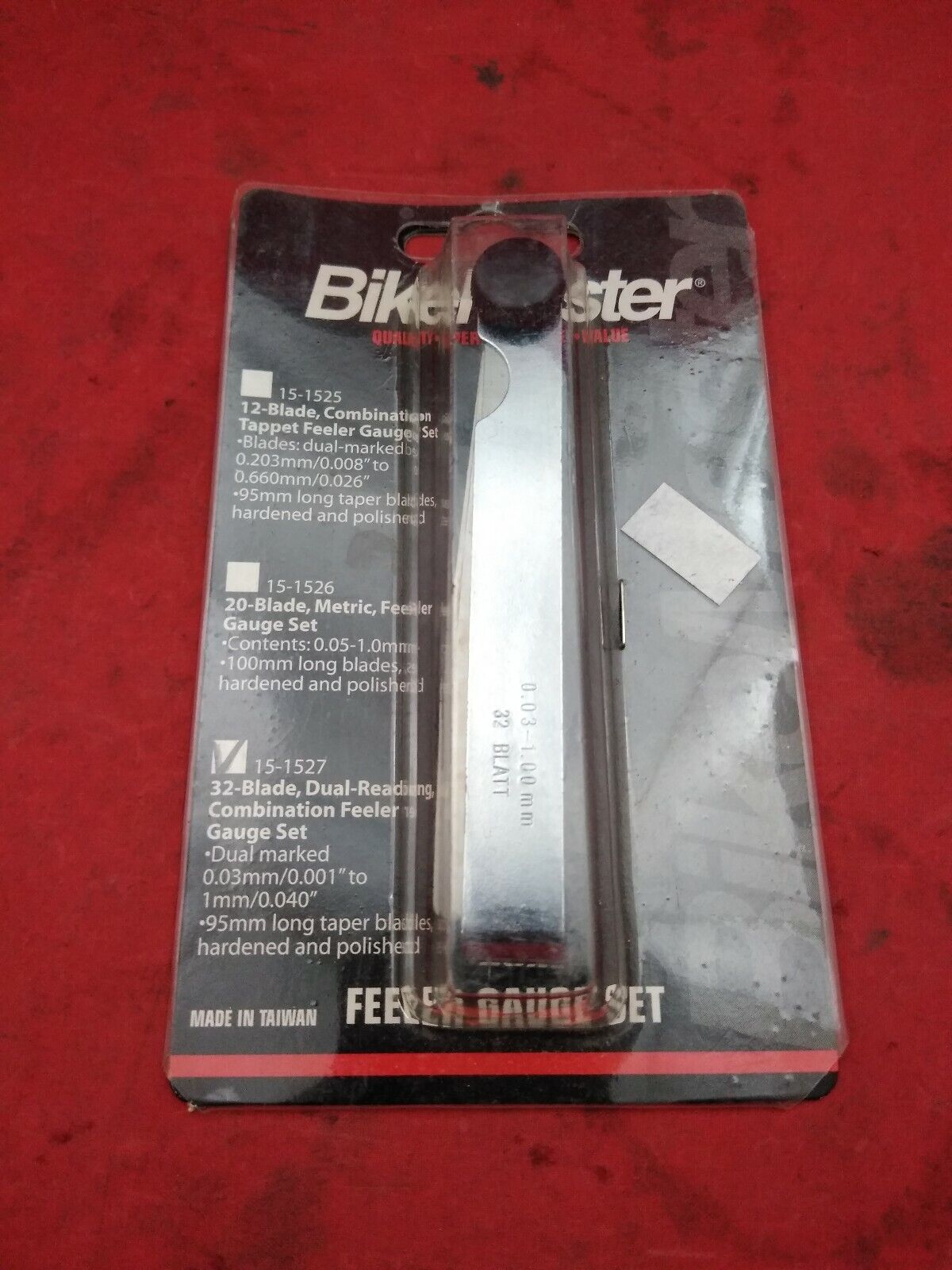 NEW BikeMaster 32 Blade Dual Reading Combination Feeler Gauge Set / 15-1527