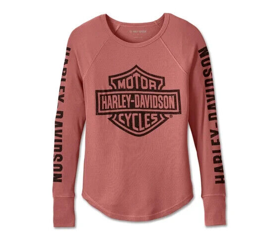 NEW GENUINE HARLEY DAVIDSON 96686-23VW LARGE TOP KNIT PINK Bar & Shield