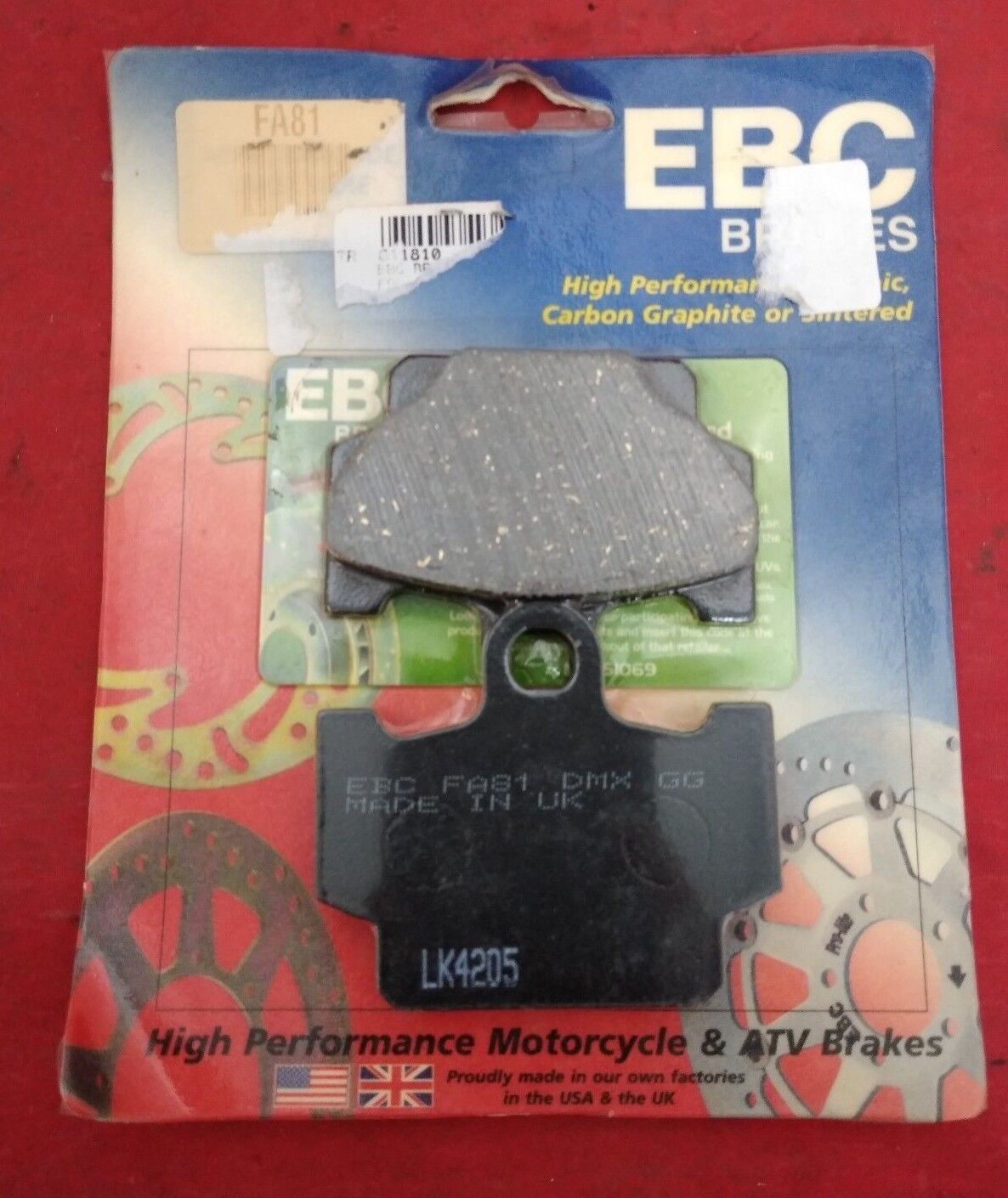 NEW EBC FA81 Brake Pad 611810