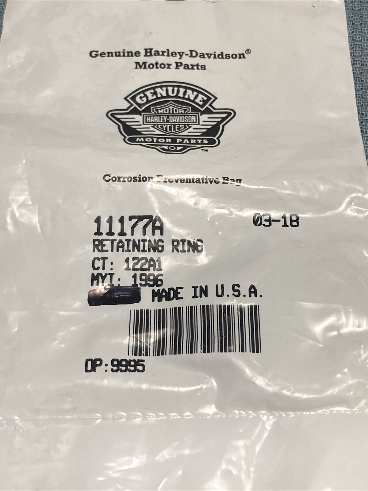 Qty 4 New Genuine Harley Davidson 11177a Retaining Ring – Merica 