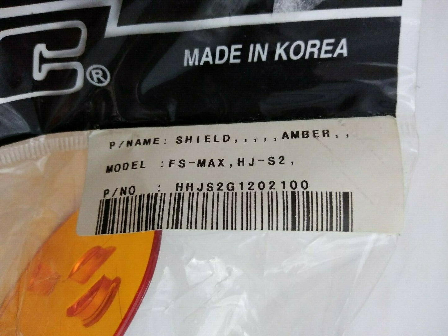 NEW HJC Face Shield Visor / Amber / HHJS2G1202100 / FS-MAX HJ-S2