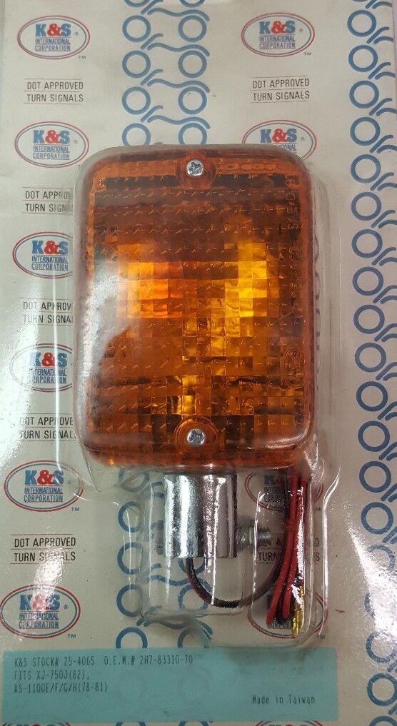 NEW K&S 2H7-83310-70 FRT FLSHR LITE ASY YAMAHA XJ-750J, XS-1100E 1978-1981