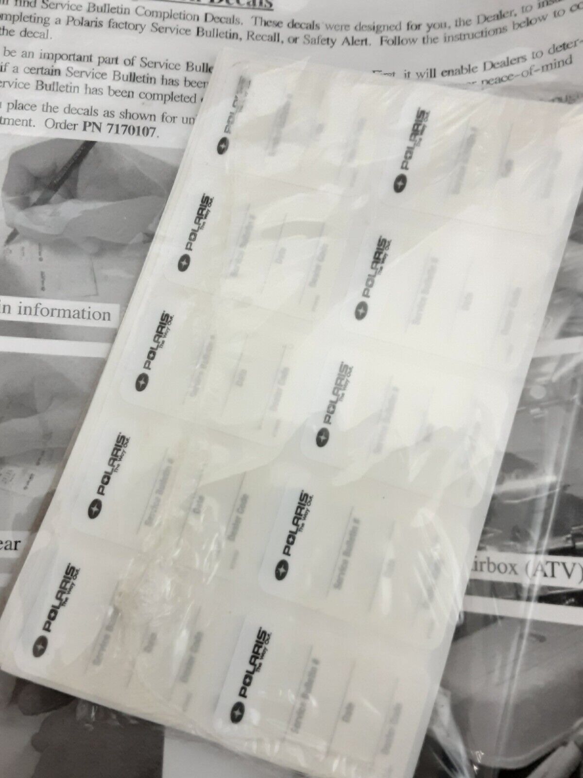 NEW GENUINE POLARIS 7170107 DECAL-SVC BULL.COMPLETION KIT
