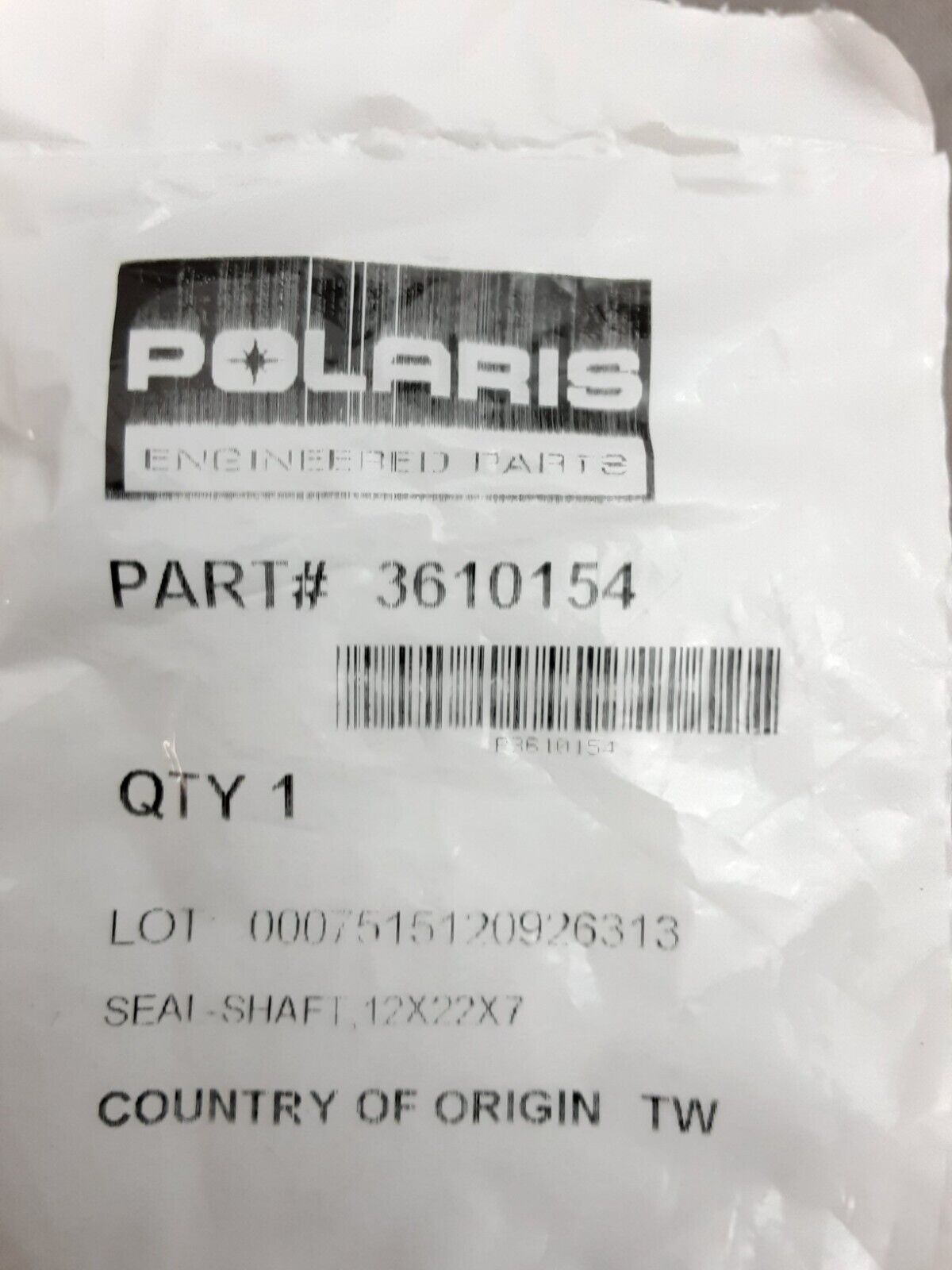 NEW GENUINE POLARIS 3610154 SEAL-SHAFT Victory STANDARD CRUISER V99CB15 99- 14