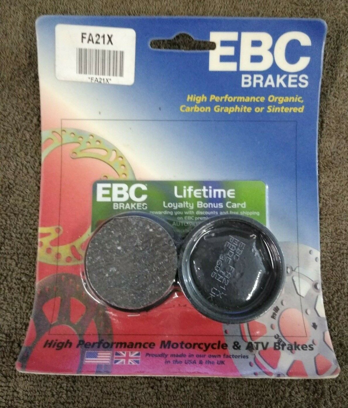 NEW EBC Brakes for Motorcycle / ATV / High Performance / Organic / FA21X